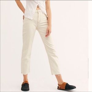 FREE PEOPLE CRVY VINTAGE HIGH RISE TAPERED JEANS